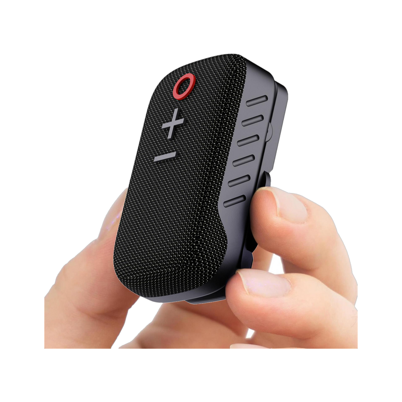 Portronics Talk Three Wearable with Mic,Spring Clip-On,10Hours Playtime 2 W Bluetooth Speaker (Black, Mono Channel)