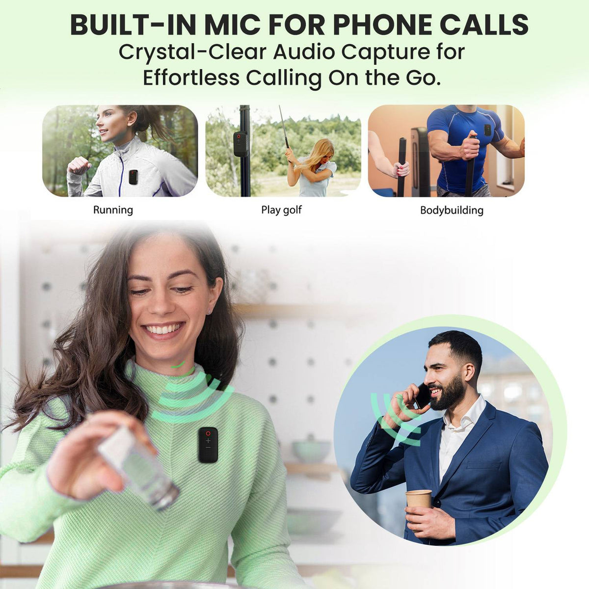 Portronics Talk Three Wearable with Mic,Spring Clip-On,10Hours Playtime 2 W Bluetooth Speaker (Black, Mono Channel)