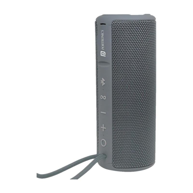 Portronics Breeze Plus 20W Portable Stereo Speaker with TWS, Aux in, Water Resistant 20 W Bluetooth Speaker (Grey, Stereo Channel)