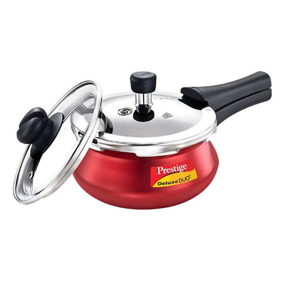 Prestige Deluxe Duo Plus Induction Base Aluminium Pressure Cooker-4