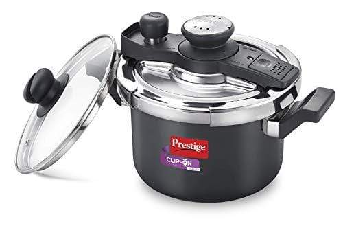 Prestige Svachh Clip-on Mini Hard Anodized 3 Litre Pressure Cooker