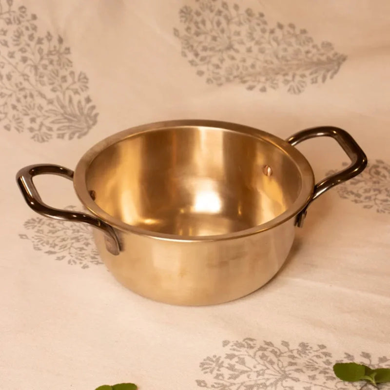 Pure Kansa Tulsi Casserole-Zishta Traditional Bronze Cookware