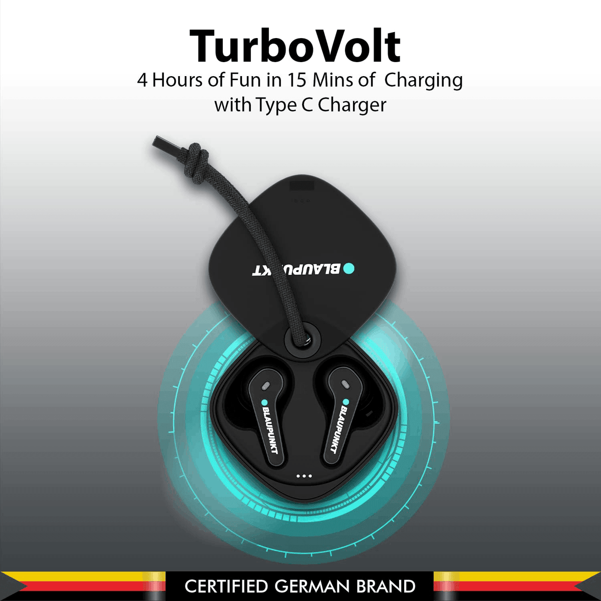 Recertified BTW07 MOKSHA ANC BK |Truly Wireless Earbuds: TurboVolt Fast Charging