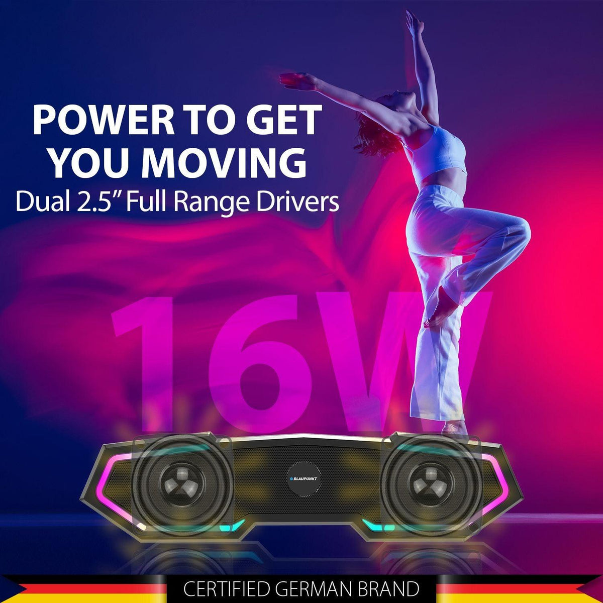 SBA15 Gaming Bluetooth Soundbar 16W - Blaupunkt India