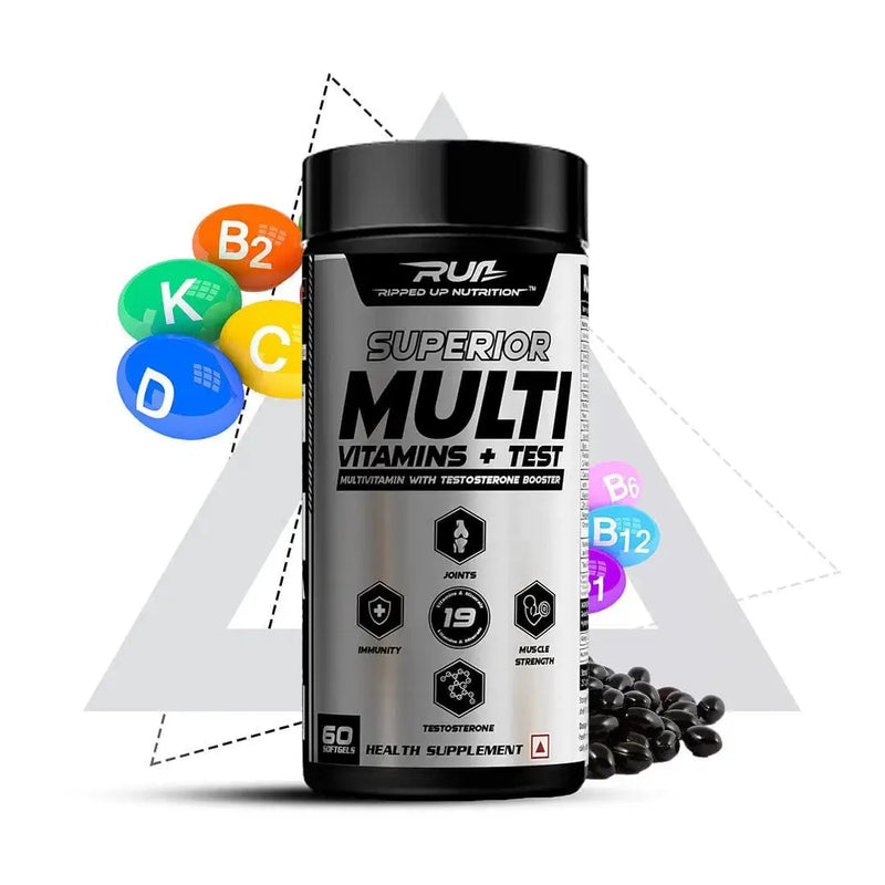 Superior Multi Vitamin + Testa Booster - 60 Softgel Capsule - Ripped Up Nutrition