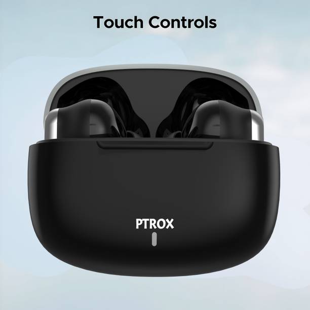 PTROX Ultrabuds with Latest BT v6.0,40Hr Playtime,13mm Dynamic Driver Rich Bass N164 Bluetooth