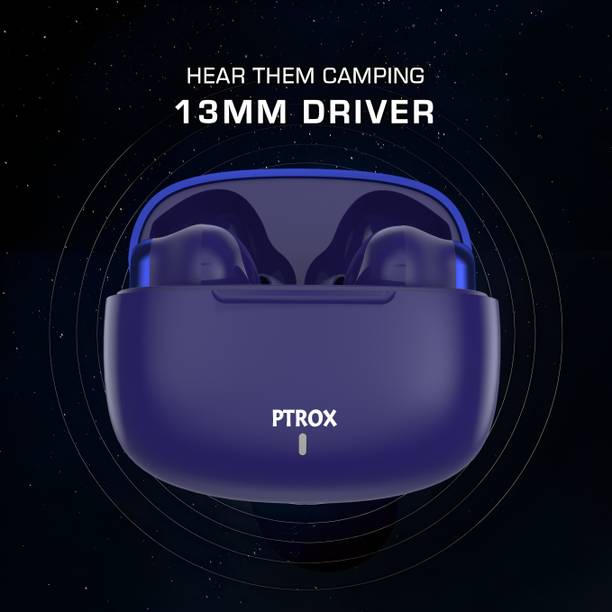 PTROX Ultrabuds with Latest BT v6.0,40Hr Playtime,13mm Dynamic Driver Rich Bass N209 Bluetooth