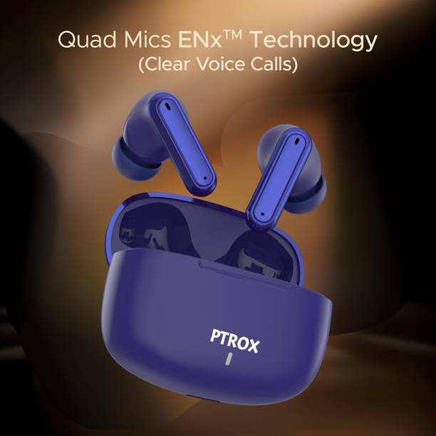PTROX Ultrabuds with Latest BT v6.0,40Hr Playtime,13mm Dynamic Driver Rich Bass N311 Bluetooth