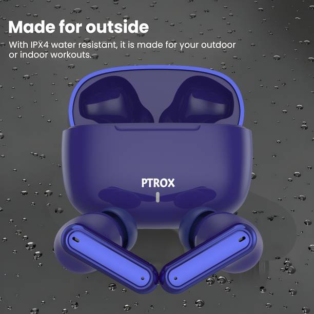 PTROX Ultrabuds with Latest BT v6.0,40Hr Playtime,13mm Dynamic Driver Rich Bass N388 Bluetooth