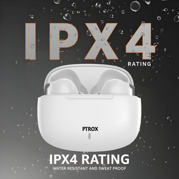 PTROX Ultrabuds with Latest BT v6.0,40Hr Playtime,13mm Dynamic Driver Rich Bass N756 Bluetooth