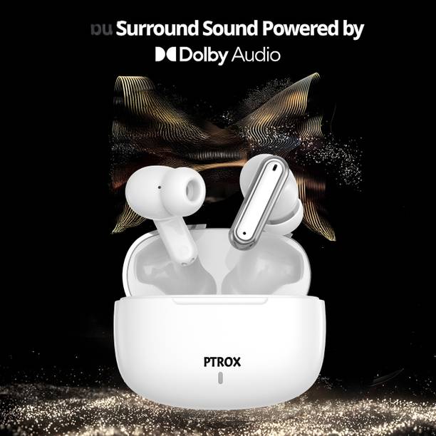 PTROX Ultrabuds with Latest BT v6.0,40Hr Playtime,13mm Dynamic Driver Rich Bass N925 Bluetooth