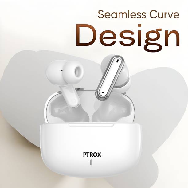 PTROX Ultrabuds with Latest BT v6.0,40Hr Playtime,13mm Dynamic Driver Rich Bass N927 Bluetooth