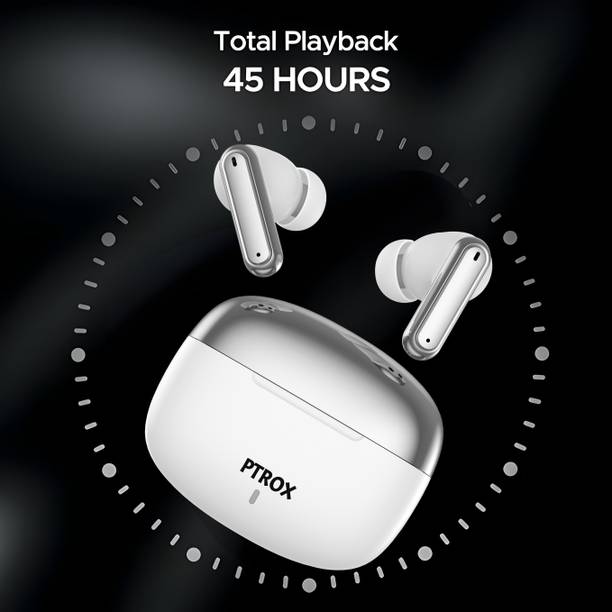 PTROX Ultrabuds with Latest BT v6.0,40Hr Playtime,13mm Dynamic Driver Rich Bass N948 Bluetooth