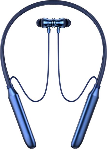 Bxeno Velvet Magnetic ON/OFF,100 Hr Playtime,ENC,Fast Charging Headphone Neckband 14 Bluetooth