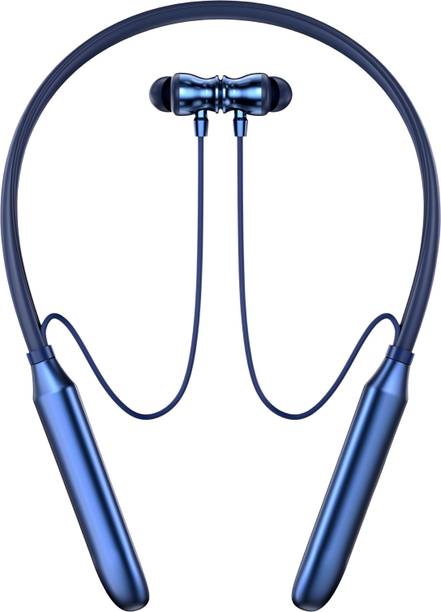 Bxeno Velvet Magnetic ON/OFF,100 Hr Playtime,ENC,Fast Charging Headphone Neckband 11 Bluetooth
