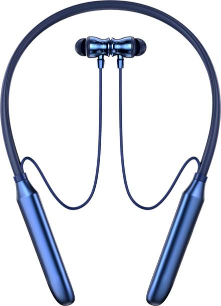 Bxeno Velvet Magnetic ON/OFF,100 Hr Playtime,ENC,Fast Charging Headphone Neckband 13 Bluetooth
