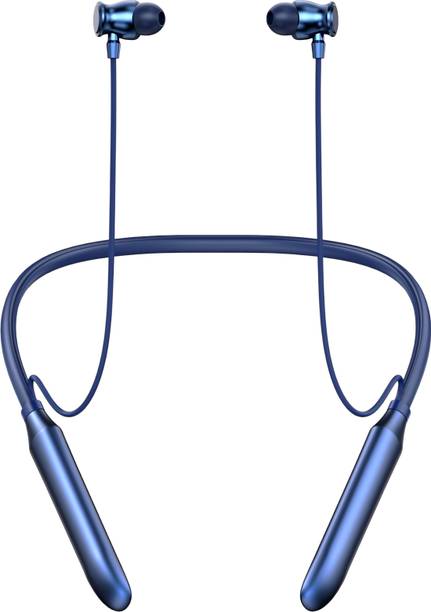 Bxeno Velvet Magnetic ON/OFF,100 Hr Playtime,ENC,Fast Charging Headphone Neckband 17 Bluetooth
