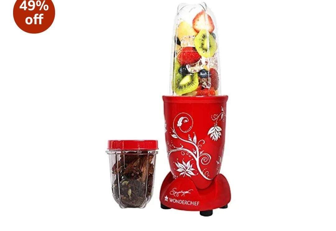 Wonderchef Nutri-Blend 400 Watts Juicer Mixer Grinder (Red)